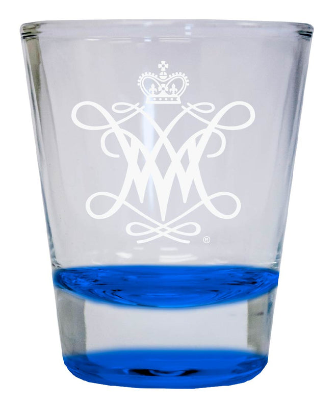 William and Mary 2 oz Engraved Shot Glass Round Officially Licensed Collegiate Product