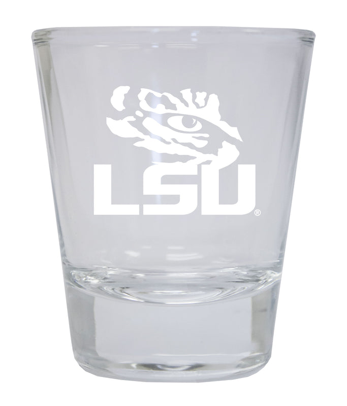 LSU Tigers Etched Round Shot Glass Officially Licensed Collegiate Product