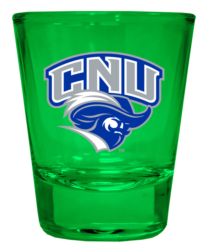 Christopher Newport Captains Full Color 2oz Shot Glass Officially Licensed Collegiate Product