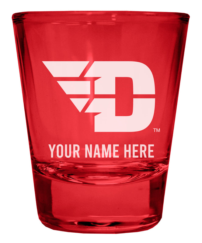 Dayton Flyers Customizable Engraved Full Color 2oz Shot Glass Red Officially Licensed Collegiate Product 2-Pack