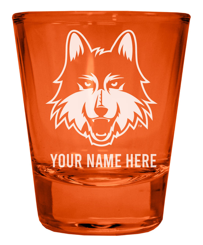 Loyola University Ramblers Customizable Engraved Full Color 2oz Shot Glass Orange Officially Licensed Collegiate Product 4-Pack