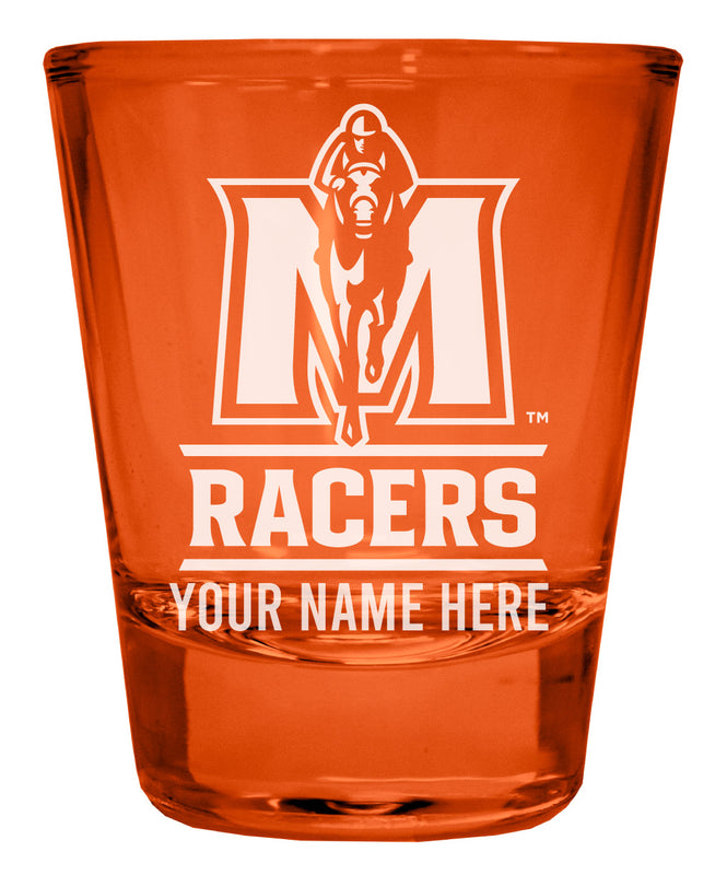Murray State University Customizable Engraved Full Color 2oz Shot Glass Orange Officially Licensed Collegiate Product Single