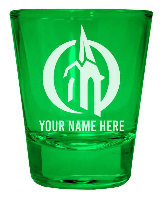 Otterbein University Customizable Engraved Full Color 2oz Shot Glass Green Officially Licensed Collegiate Product 2-Pack
