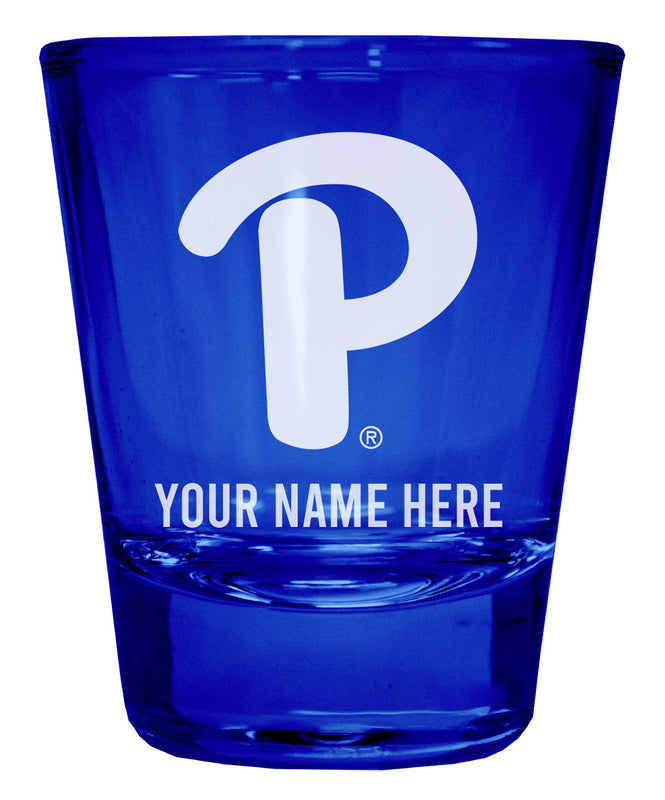 Pittsburgh Panthers Customizable Engraved Full Color 2oz Shot Glass Blue Officially Licensed Collegiate Product 4-Pack