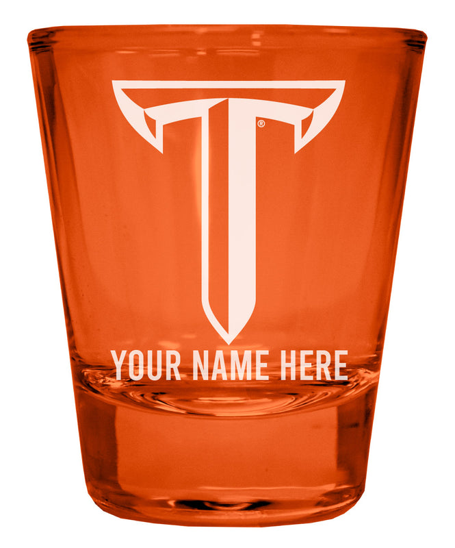 Troy University Customizable Engraved Full Color 2oz Shot Glass Orange Officially Licensed Collegiate Product 2-Pack