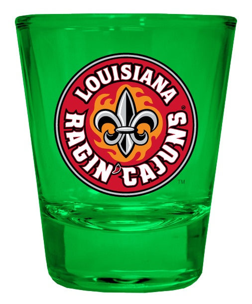 Louisiana at Lafayette Ragin' Cajuns Full Color 2oz Shot Glass Officially Licensed Collegiate Product