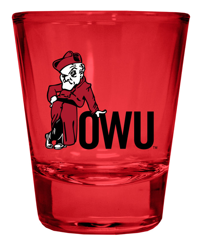 Ohio Wesleyan University Full Color 2oz Shot Glass Officially Licensed Collegiate Product