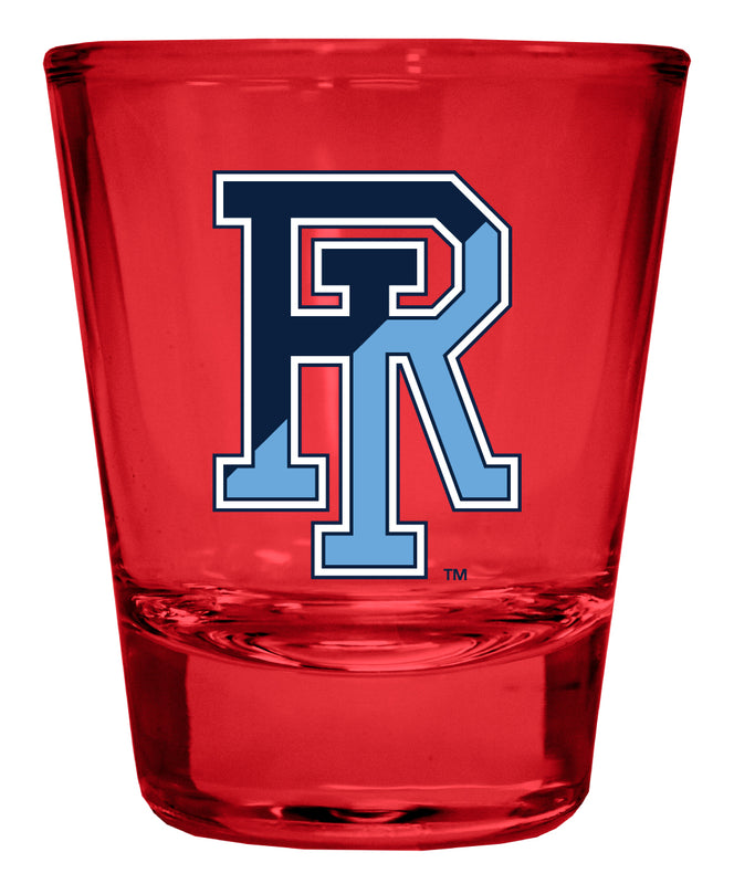 Rhode Island University Full Color 2oz Shot Glass Red Officially Licensed Collegiate Product 4-Pack