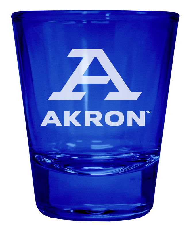 Akron Zips Engraved Full Color 2oz Shot Glass Officially Licensed Collegiate Product