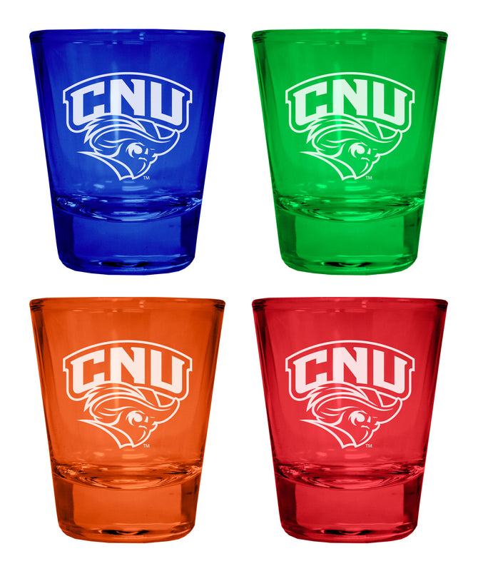 Christopher Newport Captains Engraved Full Color 2oz Shot Glass Officially Licensed Collegiate Product