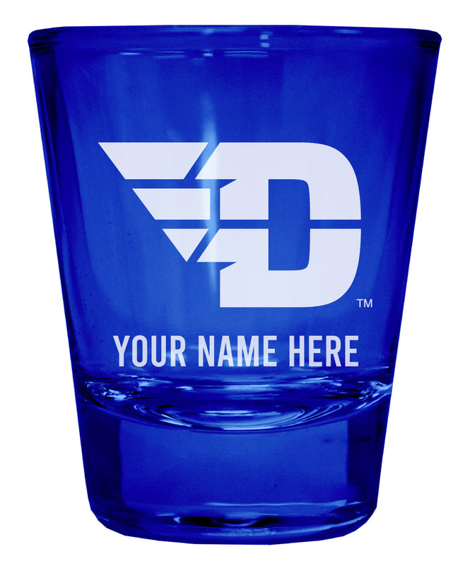 Dayton Flyers Officially Licensed Personalized Engraved Full Color 2 oz Shot Glass Blue