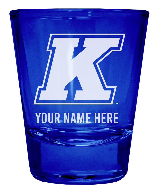 Kent State University Officially Licensed Personalized Engraved Full Color 2 oz Shot Glass Blue