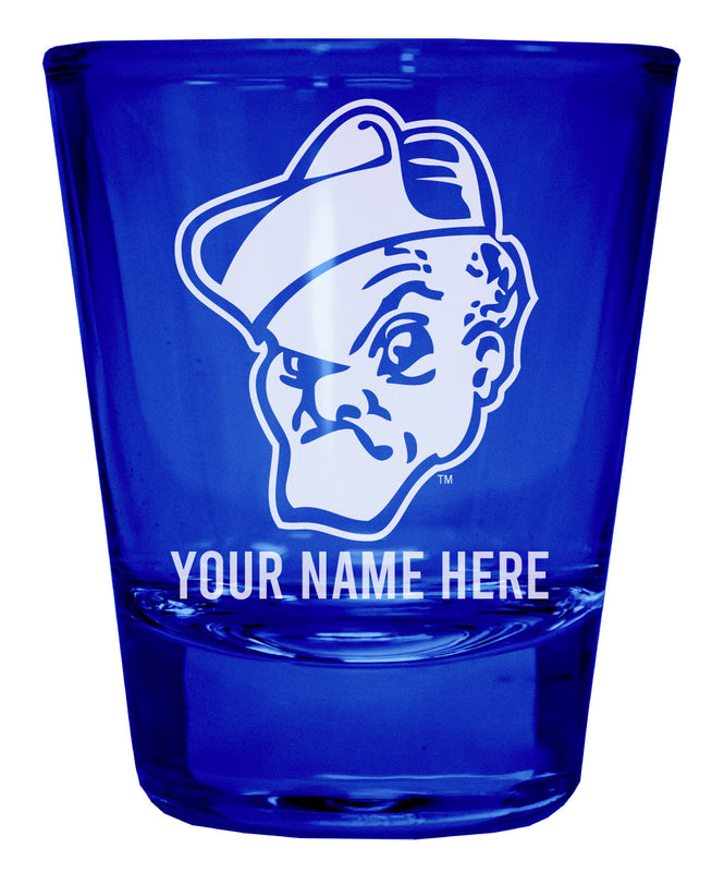 Ohio Wesleyan University Officially Licensed Personalized Engraved Full Color 2 oz Shot Glass Blue