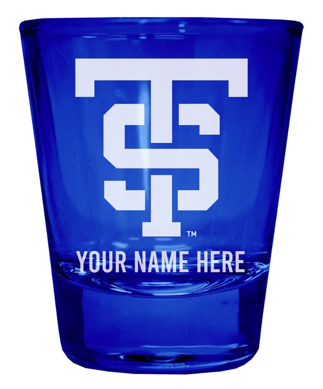 University of St. Thomas Officially Licensed Personalized Engraved Full Color 2 oz Shot Glass Blue
