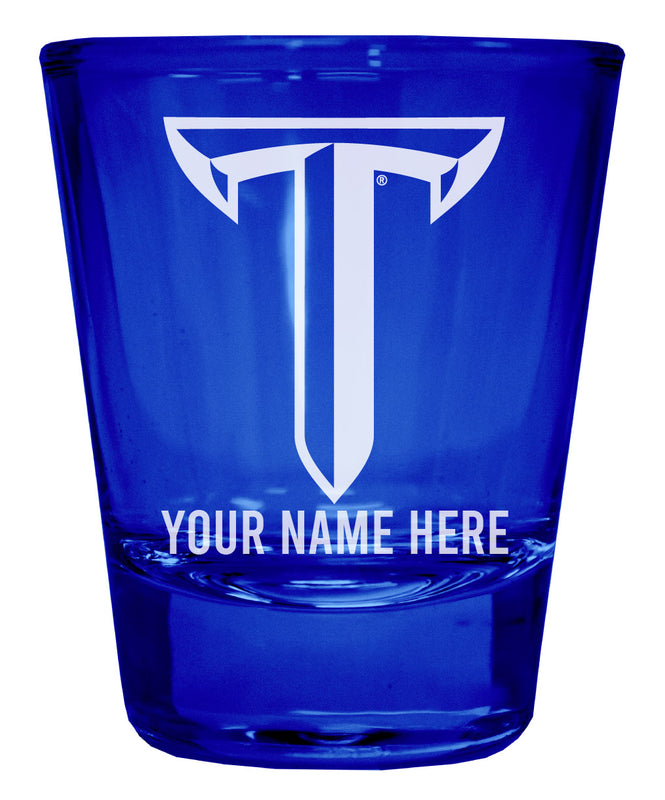 Troy University Officially Licensed Personalized Engraved Full Color 2 oz Shot Glass Blue
