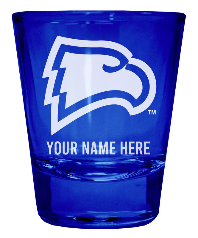 Winthrop University Officially Licensed Personalized Engraved Full Color 2 oz Shot Glass Blue
