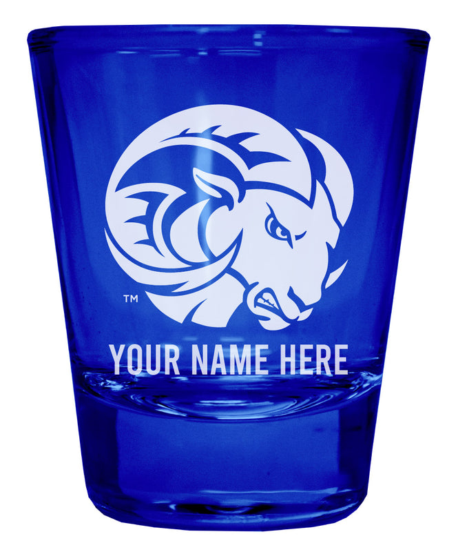Winston-Salem State Officially Licensed Personalized Engraved Full Color 2 oz Shot Glass Blue