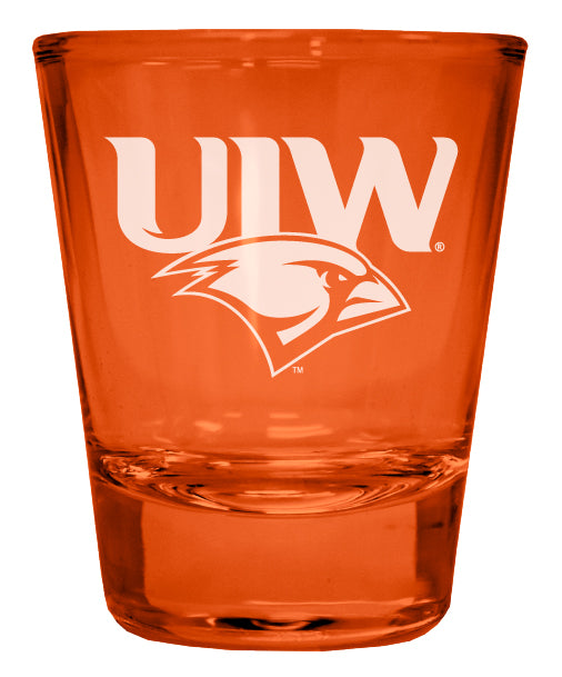 Incarnate Word Cardinals Engraved Full Color 2oz Shot Glass Orange Officially Licensed Collegiate Product 2-Pack