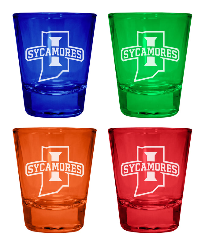 Indiana State University Engraved Full Color 2oz Shot Glass Multicolor Officially Licensed Collegiate Product Multicolor