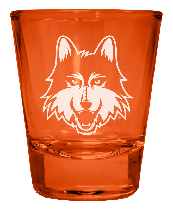 Loyola University Ramblers Engraved Full Color 2oz Shot Glass Orange Officially Licensed Collegiate Product 2-Pack