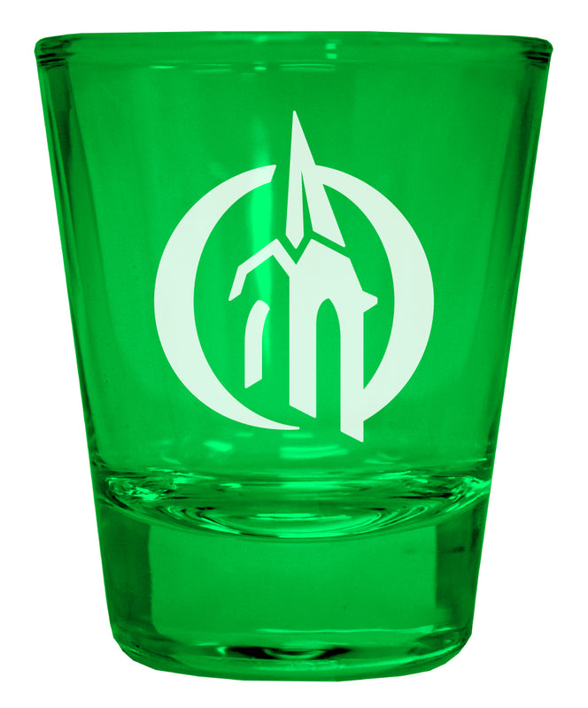 Otterbein University Engraved Full Color 2oz Shot Glass Green Officially Licensed Collegiate Product Single
