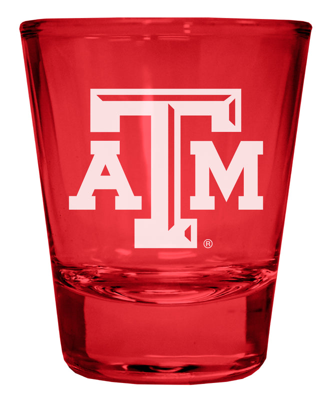 Texas A&M Aggies Engraved Full Color 2oz Shot Glass Red Officially Licensed Collegiate Product Single