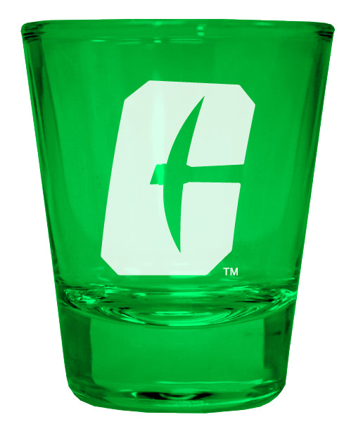 North Carolina Charlotte Forty-Niners Engraved Full Color 2oz Shot Glass Green Officially Licensed Collegiate Product Single