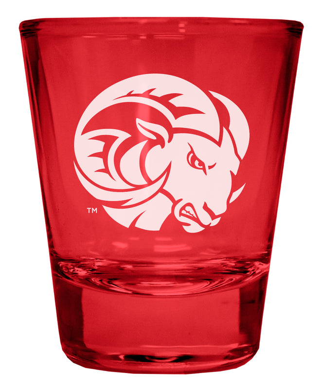 Winston-Salem State Engraved Full Color 2oz Shot Glass Red Officially Licensed Collegiate Product 4-Pack