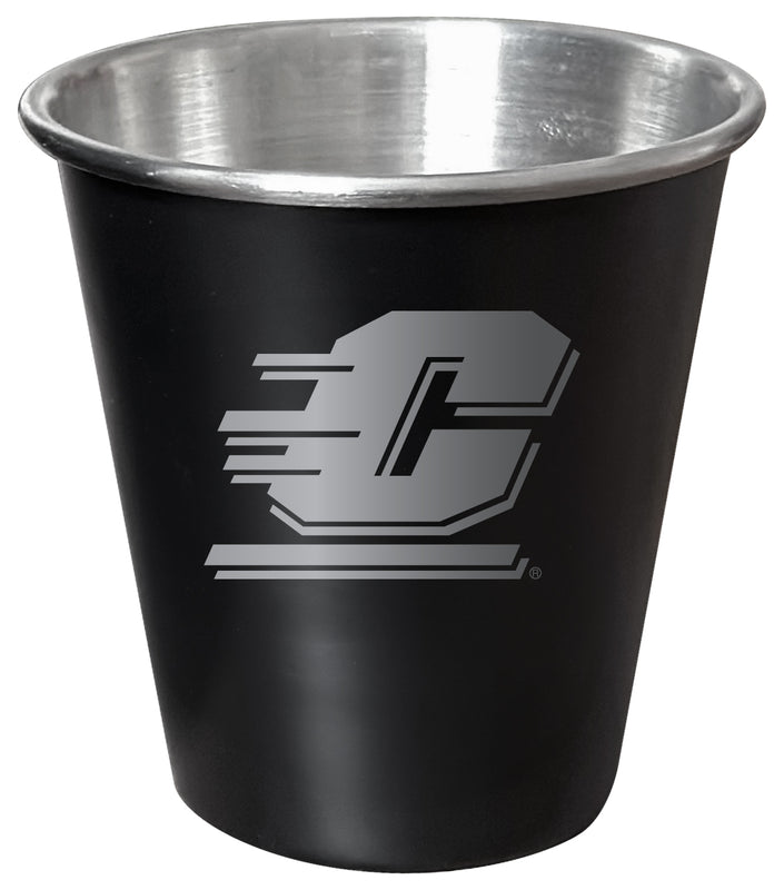 Central Michigan University Engraved 2oz Tin Shot Glass Black Matte Coating Officially Licensed Collegiate Product Single