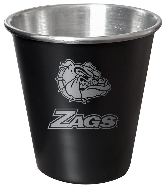 Gonzaga Bulldogs Engraved 2oz Tin Shot Glass Black Matte Coating Officially Licensed Collegiate Product Single