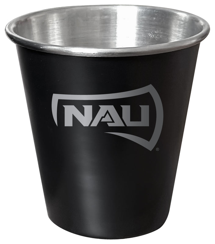 Northern Arizona University Engraved 2oz Tin Shot Glass Black Matte Coating Officially Licensed Collegiate Product Single
