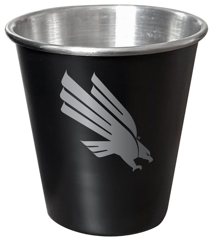 North Texas Engraved 2oz Tin Shot Glass Black Matte Coating Officially Licensed Collegiate Product Single