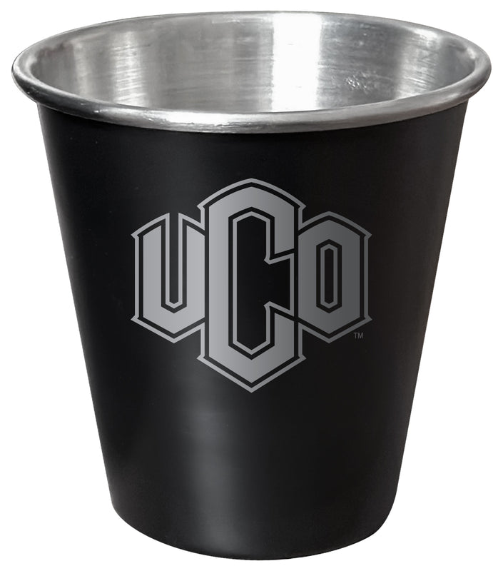 University of Central Oklahoma Bronchos Engraved 2oz Tin Shot Glass Black Matte Coating Officially Licensed Collegiate Product Single