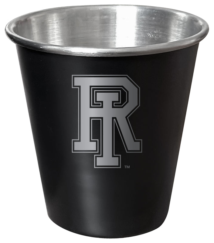 Rhode Island University Engraved 2oz Tin Shot Glass Black Matte Coating Officially Licensed Collegiate Product Single