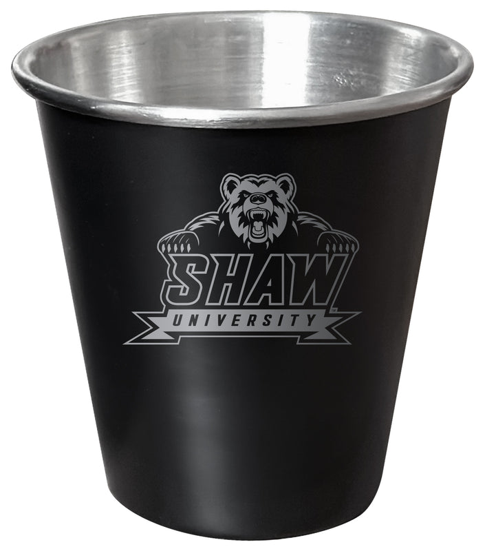 Shaw University Bears Engraved 2oz Tin Shot Glass Black Matte Coating Officially Licensed Collegiate Product Single