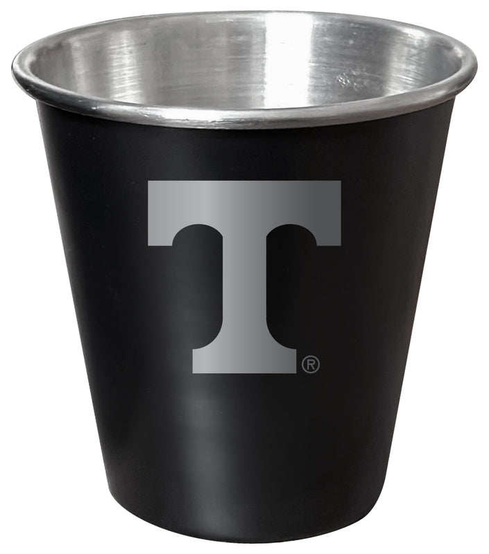 Tennessee Knoxville Volunteers Engraved 2oz Tin Shot Glass Black Matte Coating Officially Licensed Collegiate Product Single