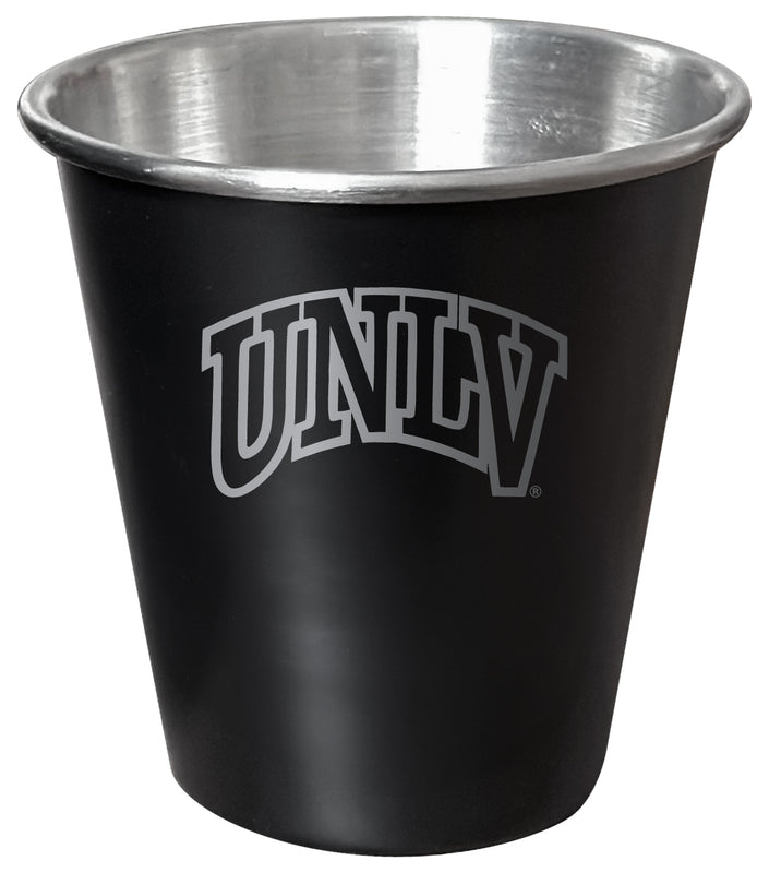 UNLV Rebels Engraved 2oz Tin Shot Glass Black Matte Coating Officially Licensed Collegiate Product 4-Pack