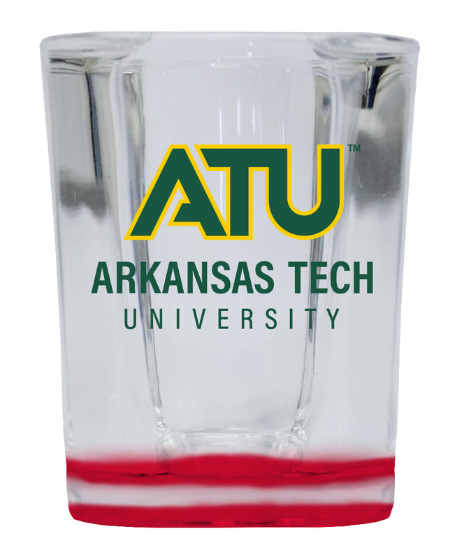 Arkansas Tech University 2 Ounce Shot Glass Square Red Base Officially Licensed Collegiate Product 4-Pack