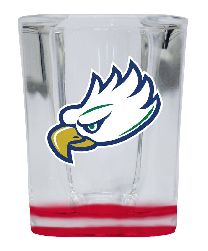 Florida Gulf Coast Eagles 2 Ounce Shot Glass Square Red Base Officially Licensed Collegiate Product 4-Pack