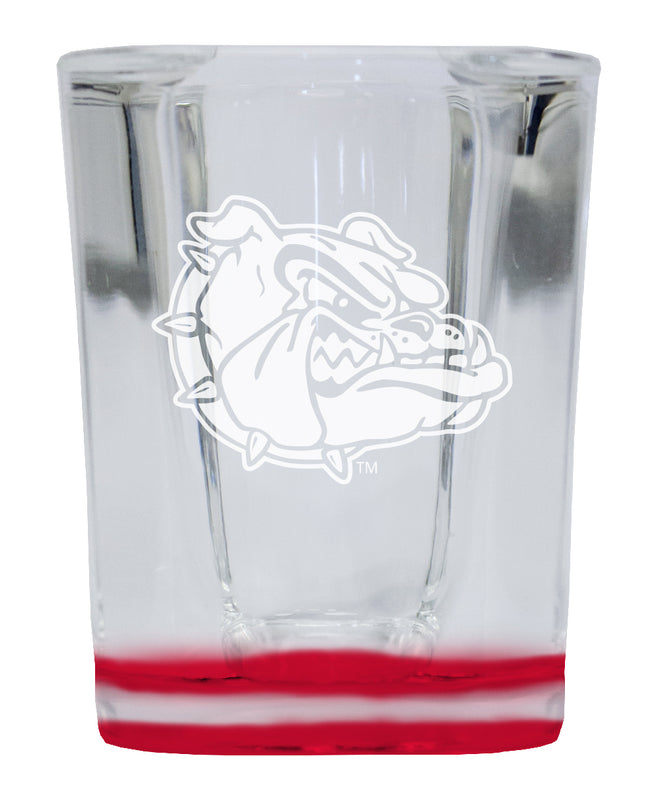 Gonzaga Bulldogs 2 Ounce Engraved Shot Glass Square Red Base Officially Licensed Collegiate Product 4-Pack