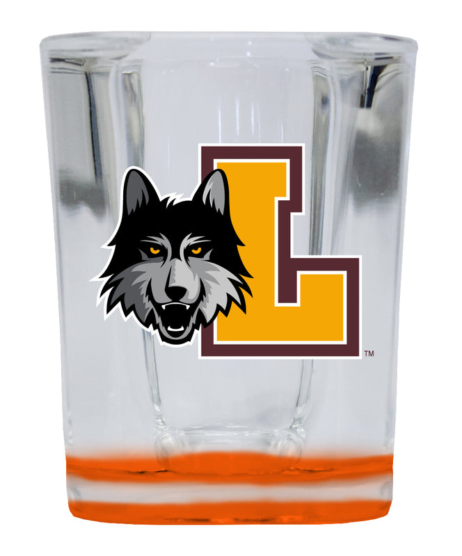 Loyola University Ramblers 2 Ounce Shot Glass Square Orange Base Officially Licensed Collegiate Product 2-Pack