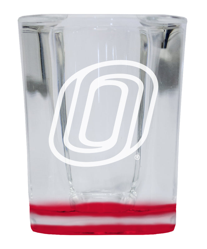 Nebraska at Omaha 2 Ounce Engraved Shot Glass Square Red Base Officially Licensed Collegiate Product 4-Pack