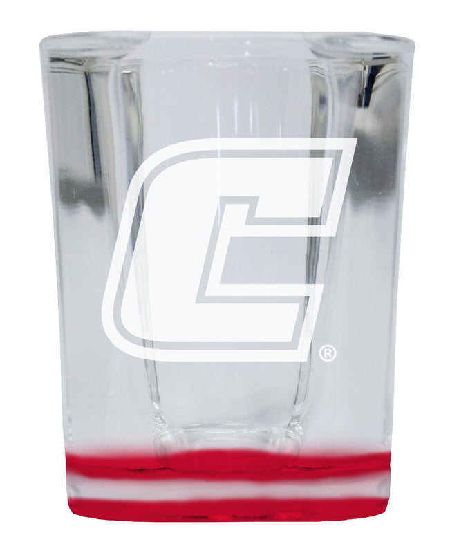 University of Tennessee at Chattanooga 2 Ounce Engraved Shot Glass Square Red Base Officially Licensed Collegiate Product Single Unit