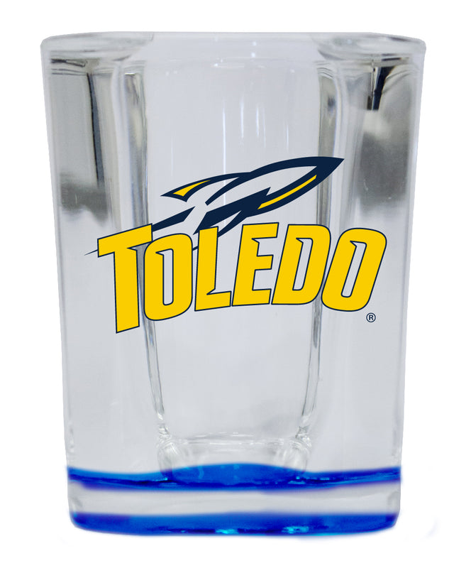 Toledo Rockets 2 Ounce Shot Glass Square Blue Base Officially Licensed Collegiate Product Single