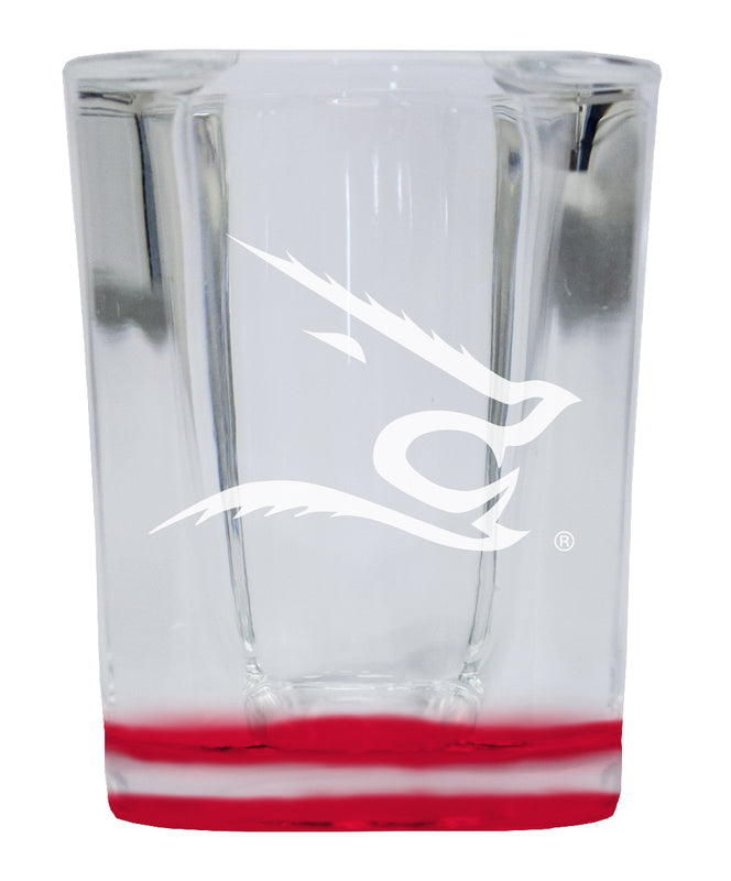 Texas A&M Kingsville Javelinas 2 Ounce Engraved Shot Glass Square Red Base Officially Licensed Collegiate Product 4-Pack