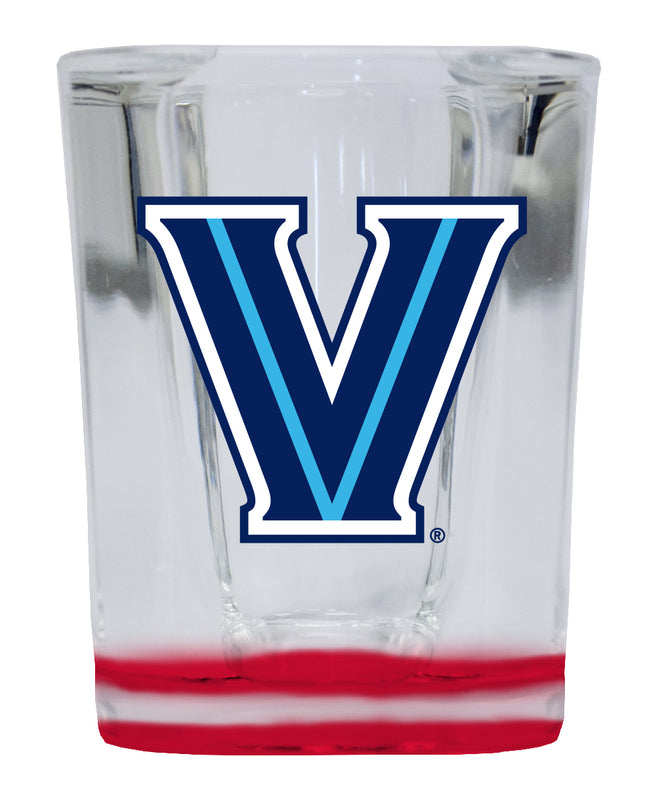 Villanova Wildcats 2 Ounce Shot Glass Square Red Base Officially Licensed Collegiate Product 4-Pack