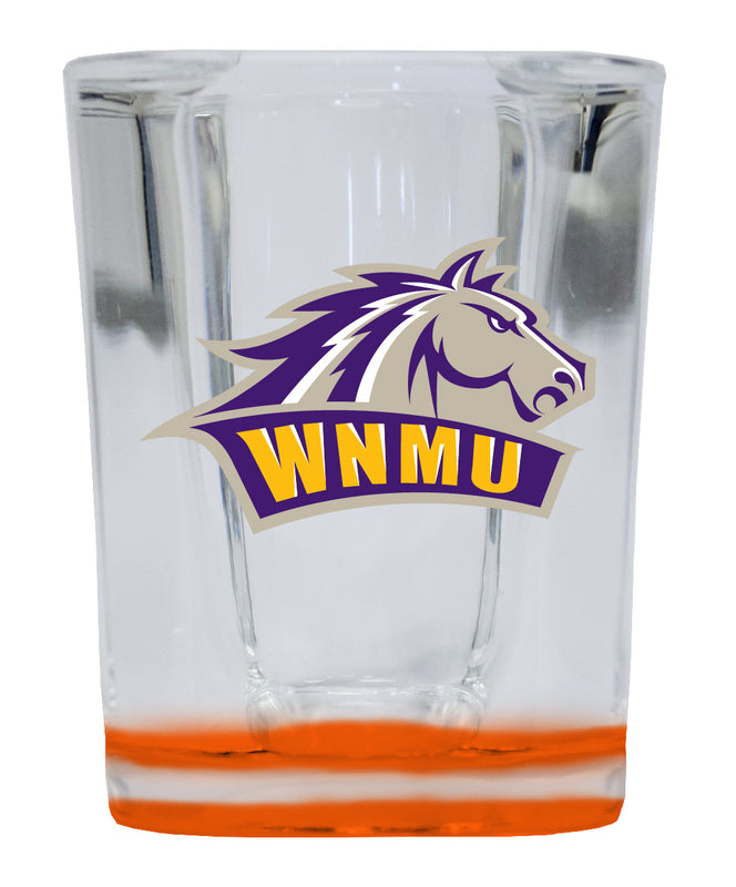 Western New Mexico University 2 Ounce Shot Glass Square Orange Base Officially Licensed Collegiate Product Single