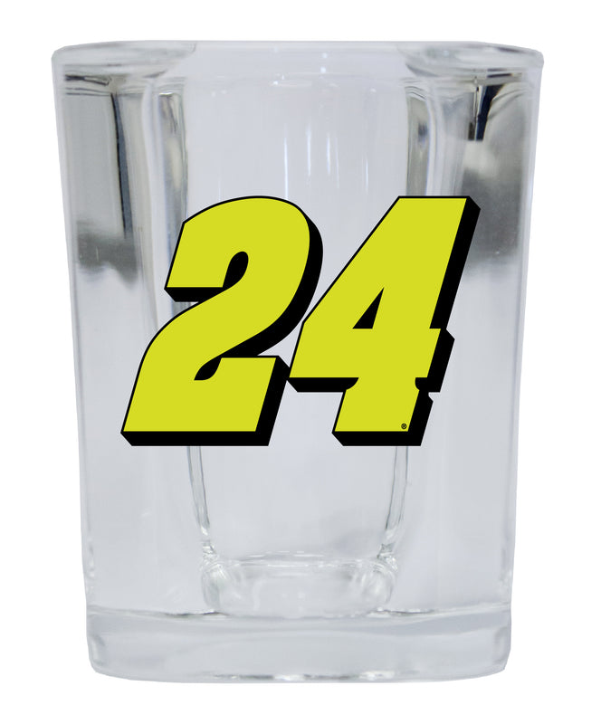Hendrick Motorsports #24 Neon Nascar Offic. Licensed 2 oz Square Shot Glass
