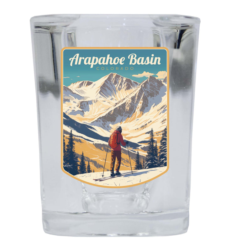 Arapahoe Basin Design A Souvenir 2 Ounce Shot Glass Square Single