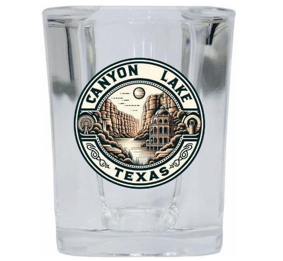 Canyon Lake Texas Souvenir 2 Ounce Shot Glass Square